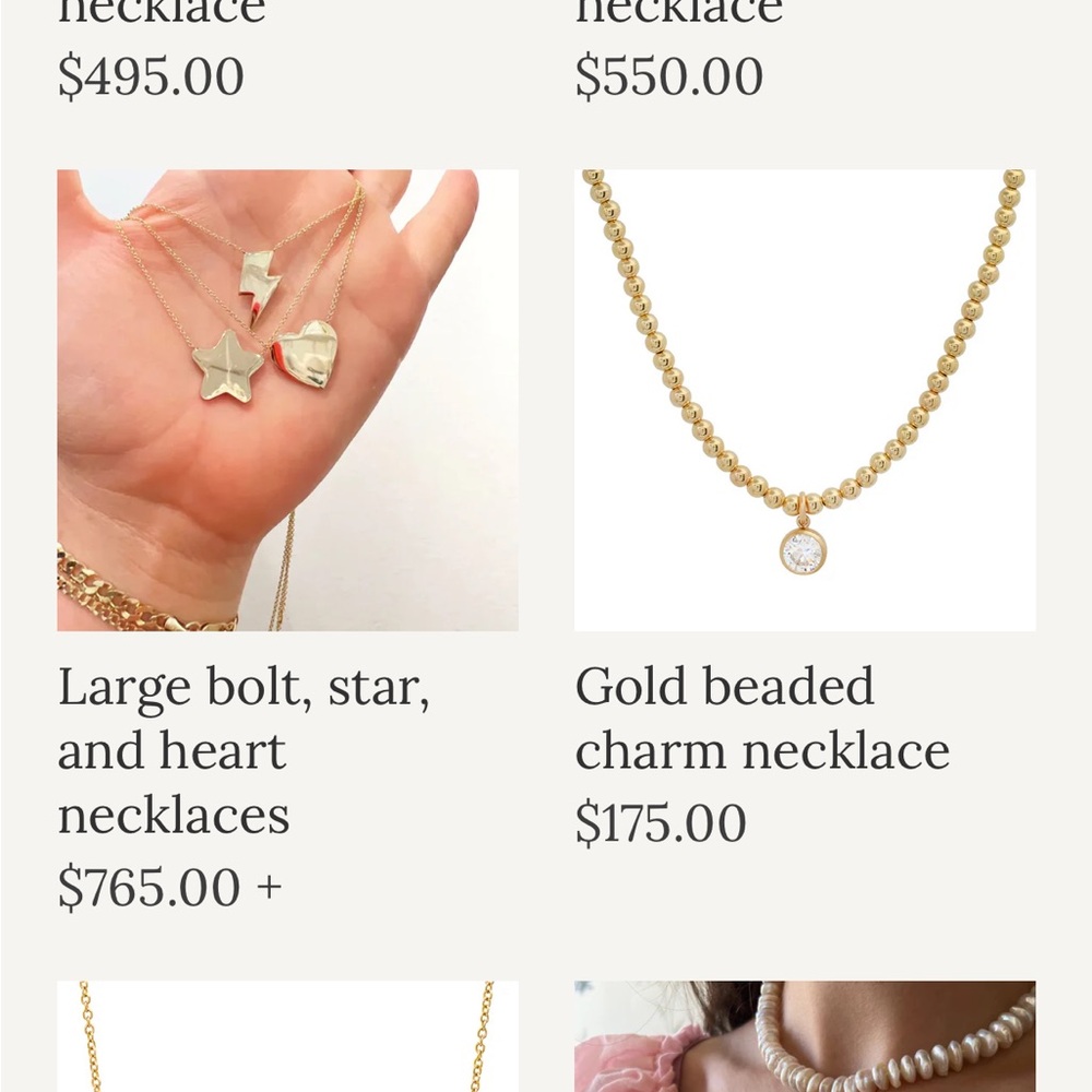 Caitlin Nicole Gold Beaded Necklace with CZ Pendant -beautiful..like new ~ - Picture 5 of 6